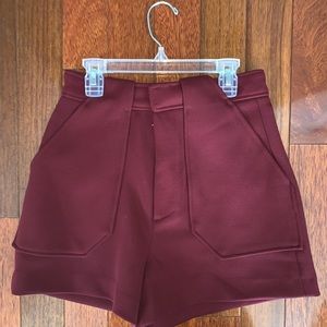 Zara Burgundy Shorts